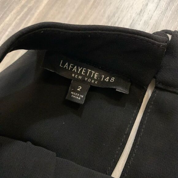 LAFAYETTE 148 NEW YORK black sleeveless blouse size 2 - Picture 6 of 6